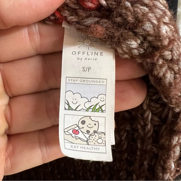 OFFLINE BY AERIE Chunky Striped Knit Sweater, S - Picture 10 of 11